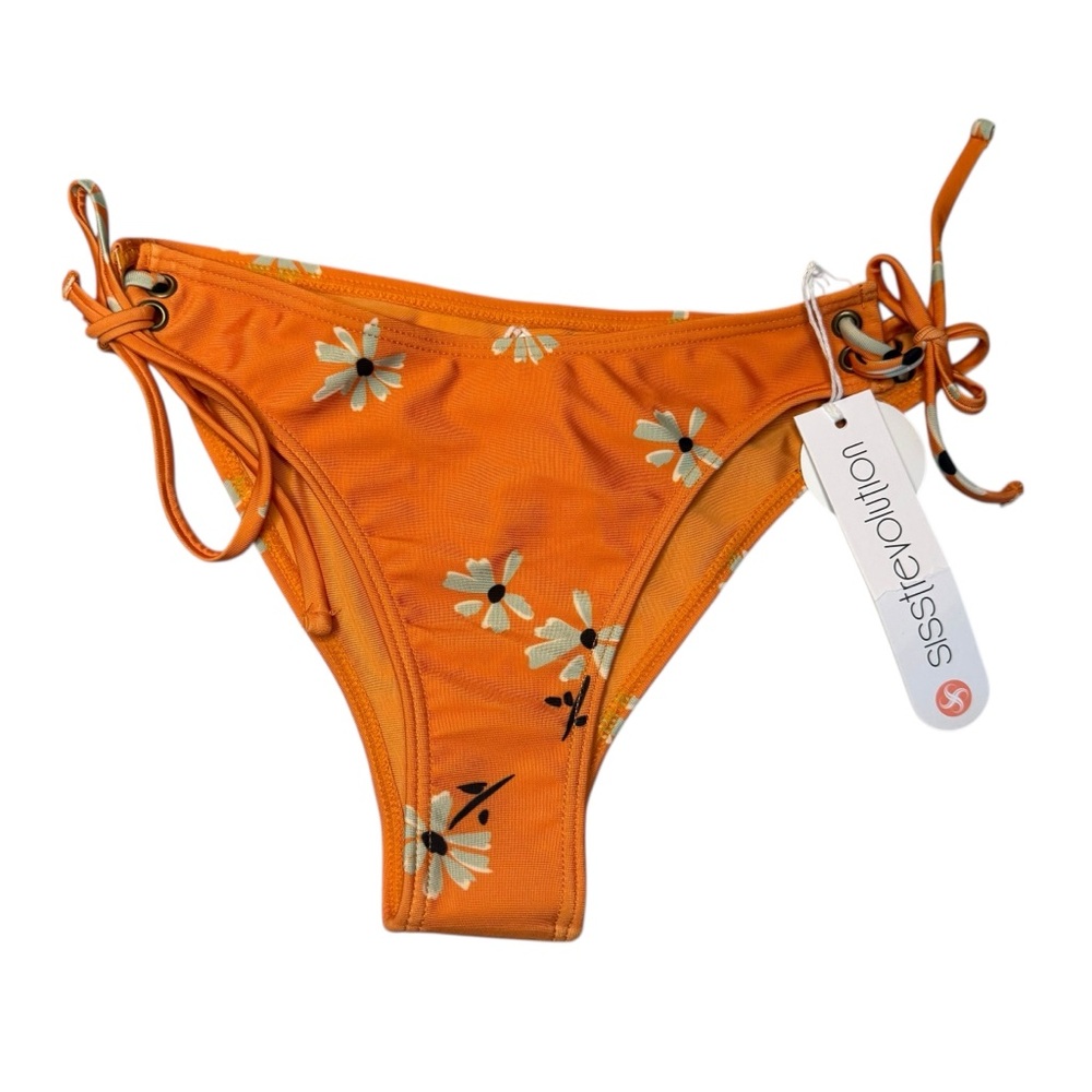 Sisstrevolution skimpy tie side clementine Bikini Bottom minimal SMALL surf NWT